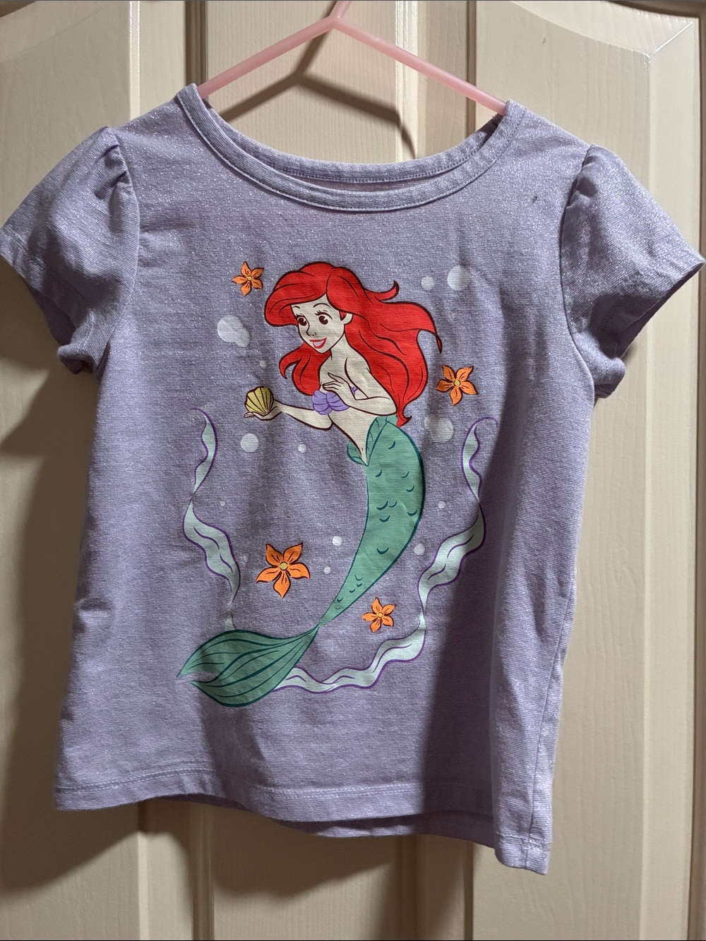 Disney Lavender Ariel Graphic Short Sleeve Tee